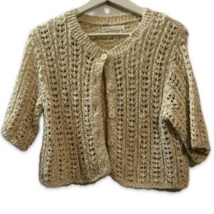 Oak and Fort Women's Cream Knit Sweater Size M